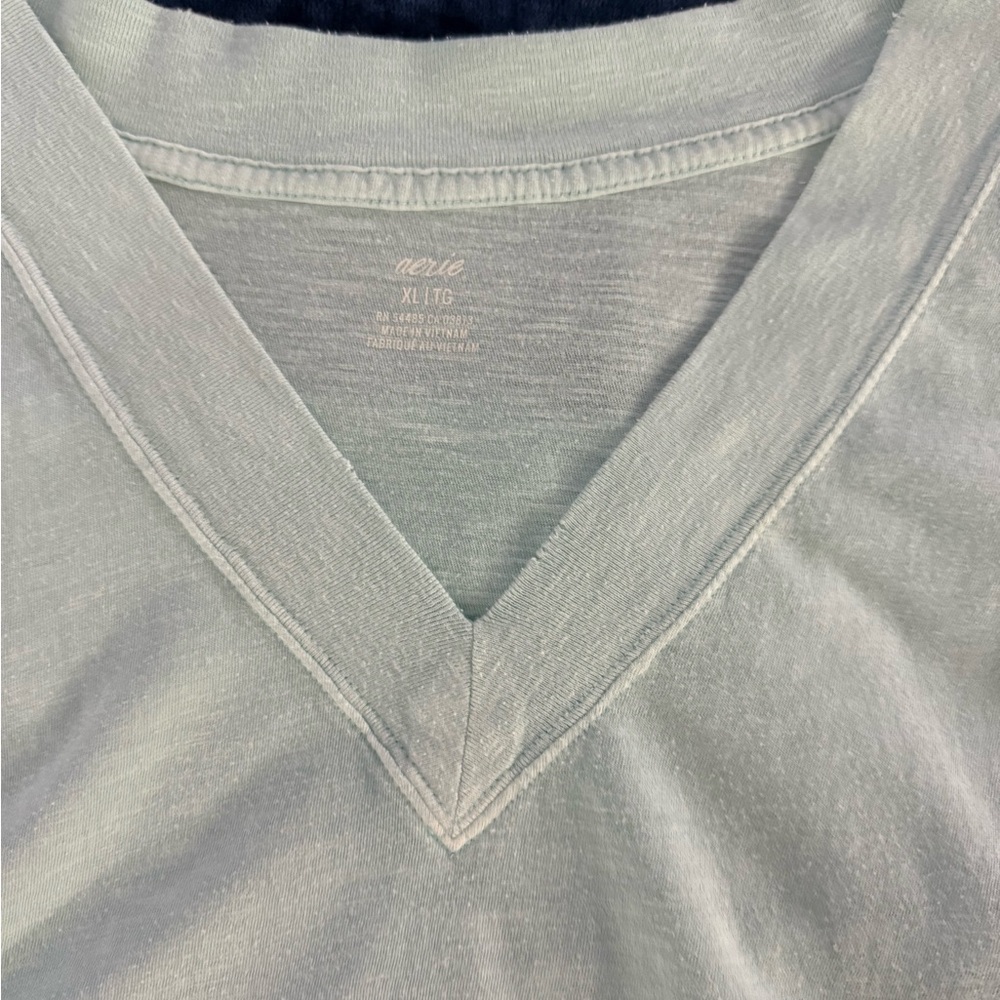 Aerie Soft Blue V-Neck T-shirt dress size XL
